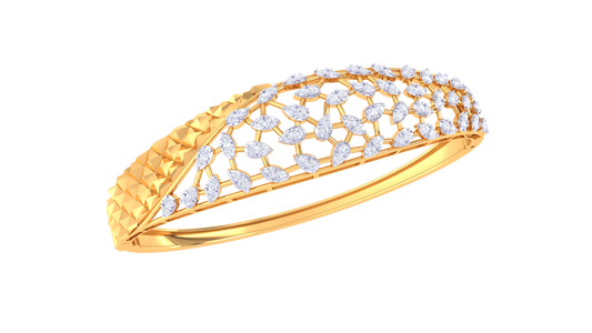 Dazzle Net Diamond Bracelet In Gold - 1.00 Ct