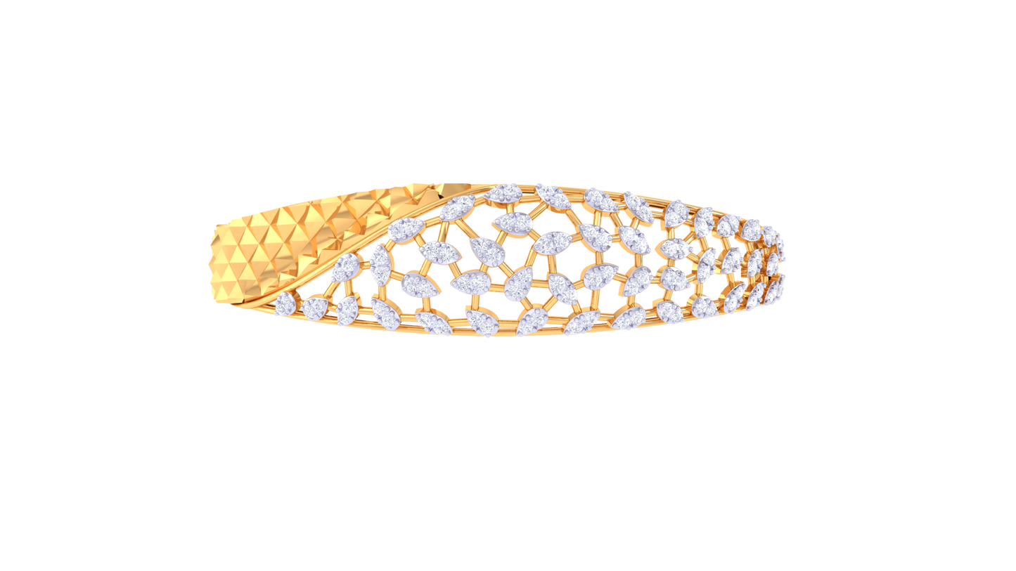 Dazzle Net Diamond Bracelet In Gold - 1.00 Ct