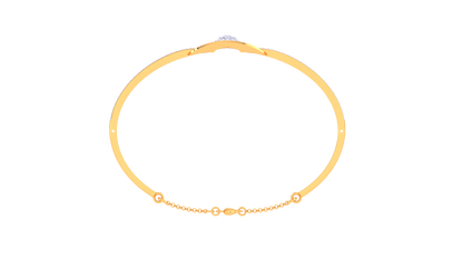 Oval Grace Golden Bracelet – 0.58 Ct Brilliant Diamonds