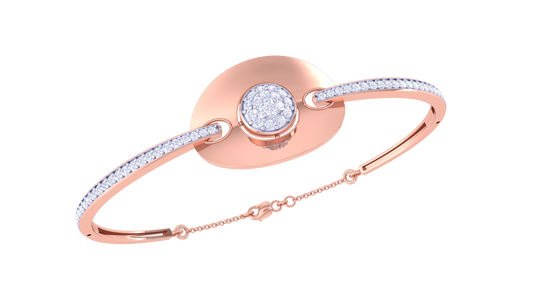Oval Grace Golden Bracelet – 0.58 Ct Brilliant Diamonds