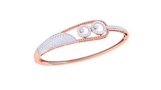 Prestige Wave Diamong and gold Bracelet - 1.18 Ct