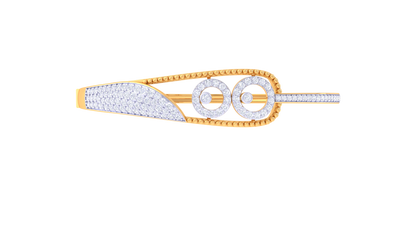 Prestige Wave Diamong and gold Bracelet - 1.18 Ct