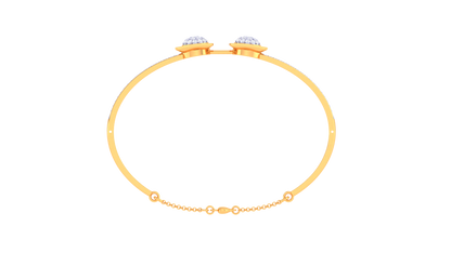 Twin Spark Radiant Gold Bracelet – 0.77 Ct Brilliant Diamonds