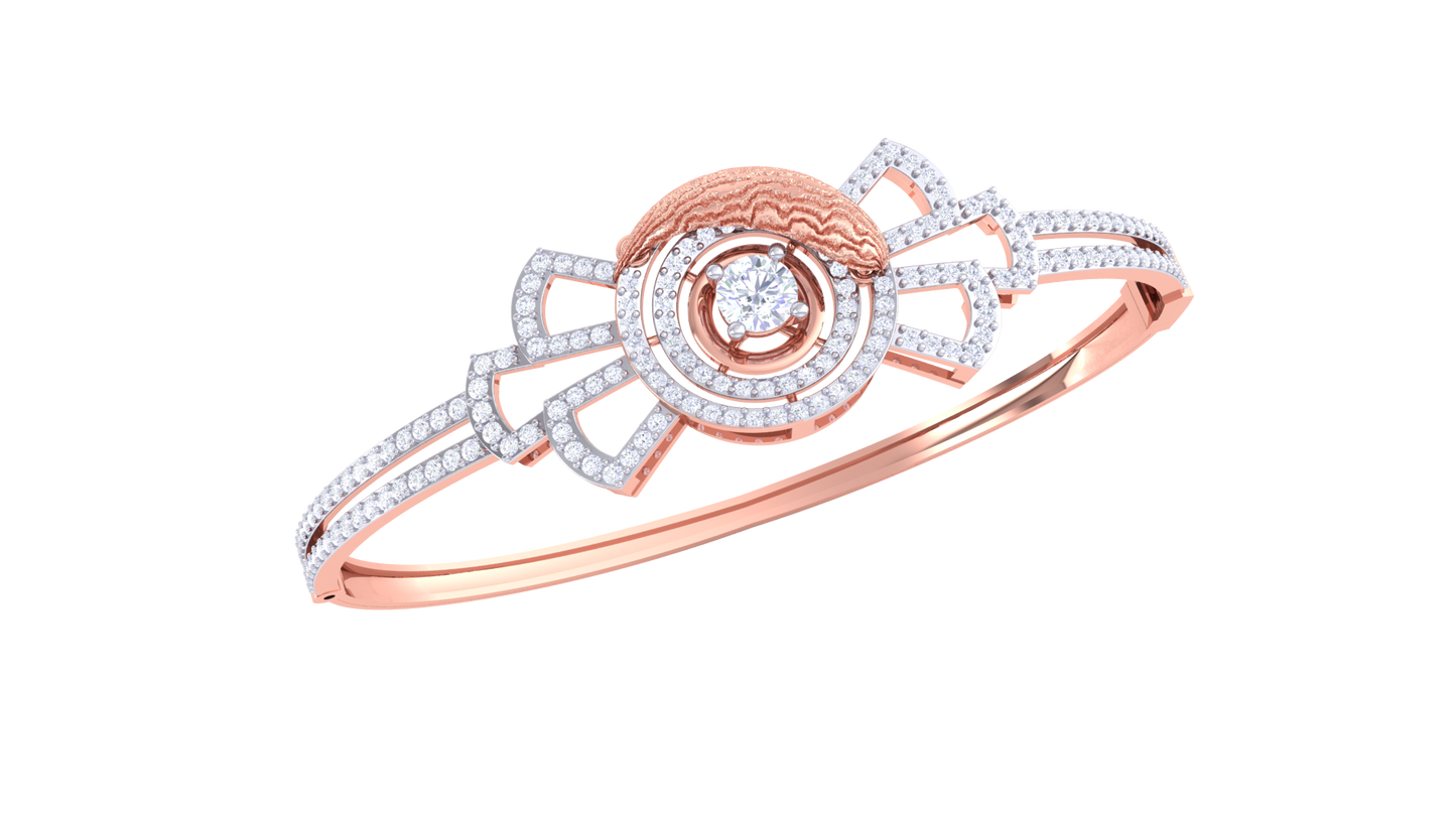 Orbit Radiance Rose Gold Bracelet - 1.49 Ct Dazzling Diamonds