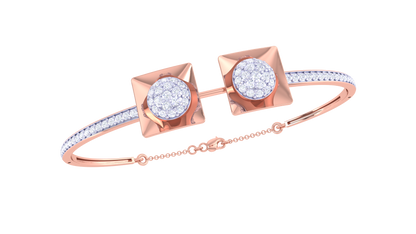 Twin Spark Radiant Gold Bracelet – 0.77 Ct Brilliant Diamonds