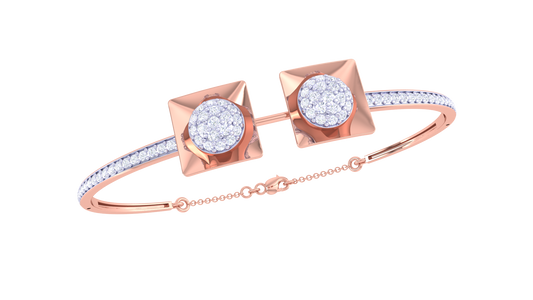 Twin Spark Radiant Gold Bracelet – 0.77 Ct Brilliant Diamonds