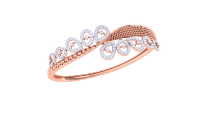 Orbital Petal Arc Diamond and Gold bracelet - 1.35 Ct