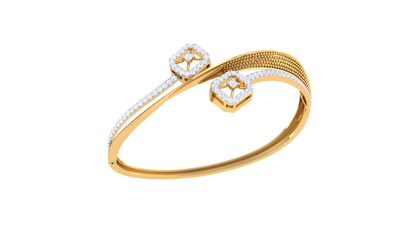 Hexa-Star Bracelet In Rich Gold - 0.96 Ct Pave Set Diamonds