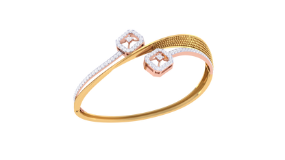 Hexa-Star Bracelet In Rich Gold - 0.96 Ct Pave Set Diamonds