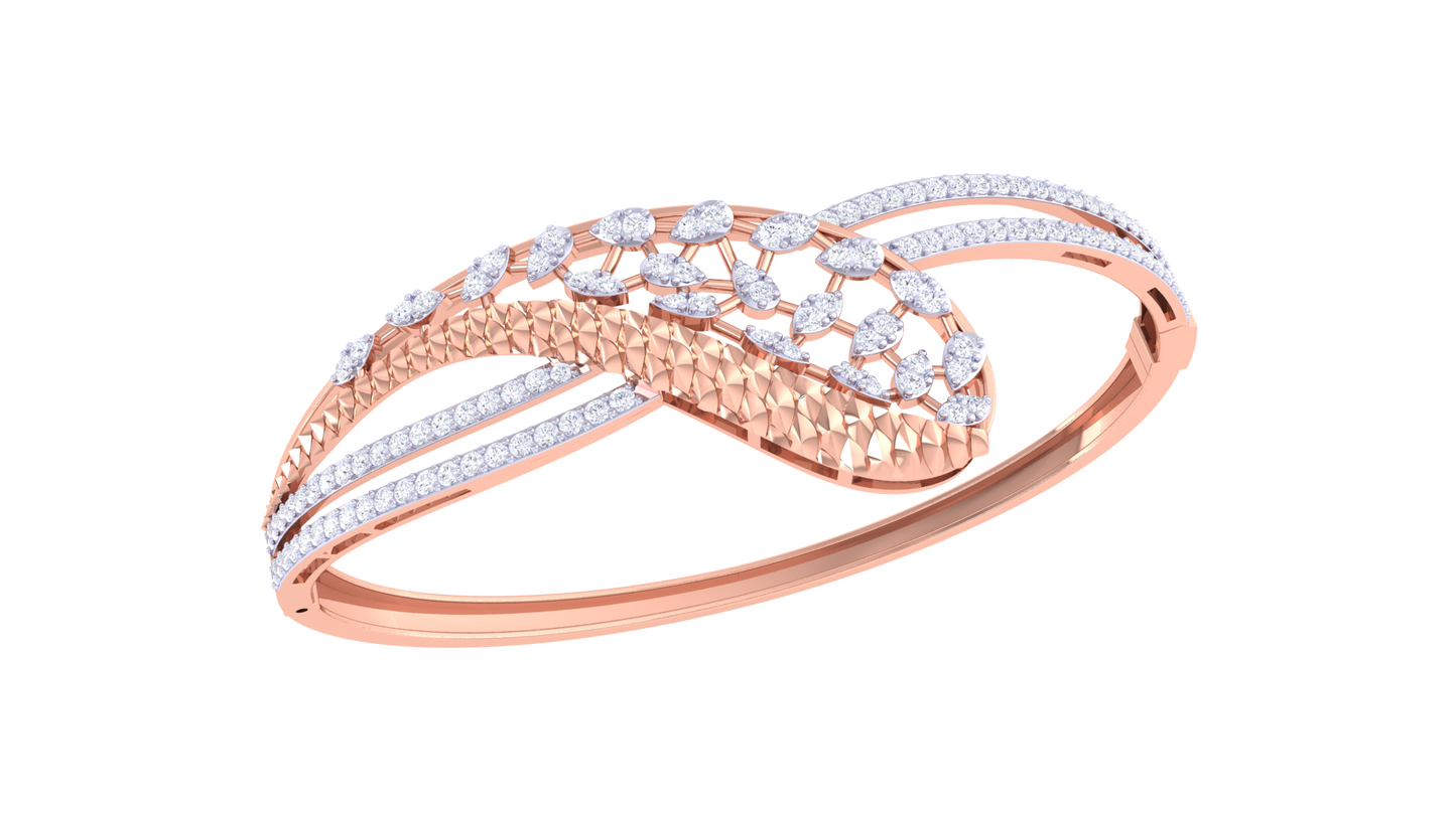 Twirling Leaf Diamod Bracelet - 1.24 Ct