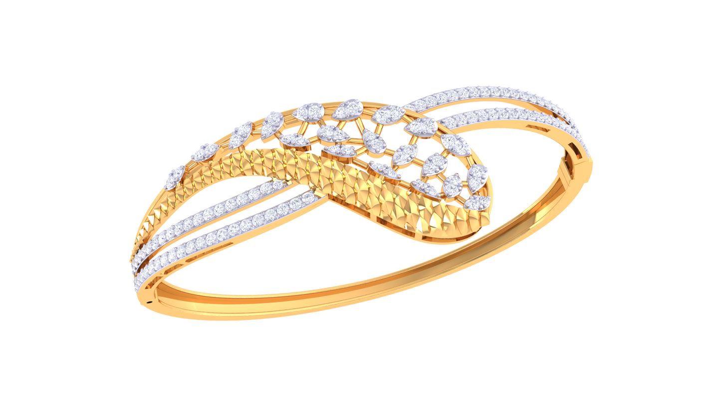 Twirling Leaf Diamod Bracelet - 1.24 Ct