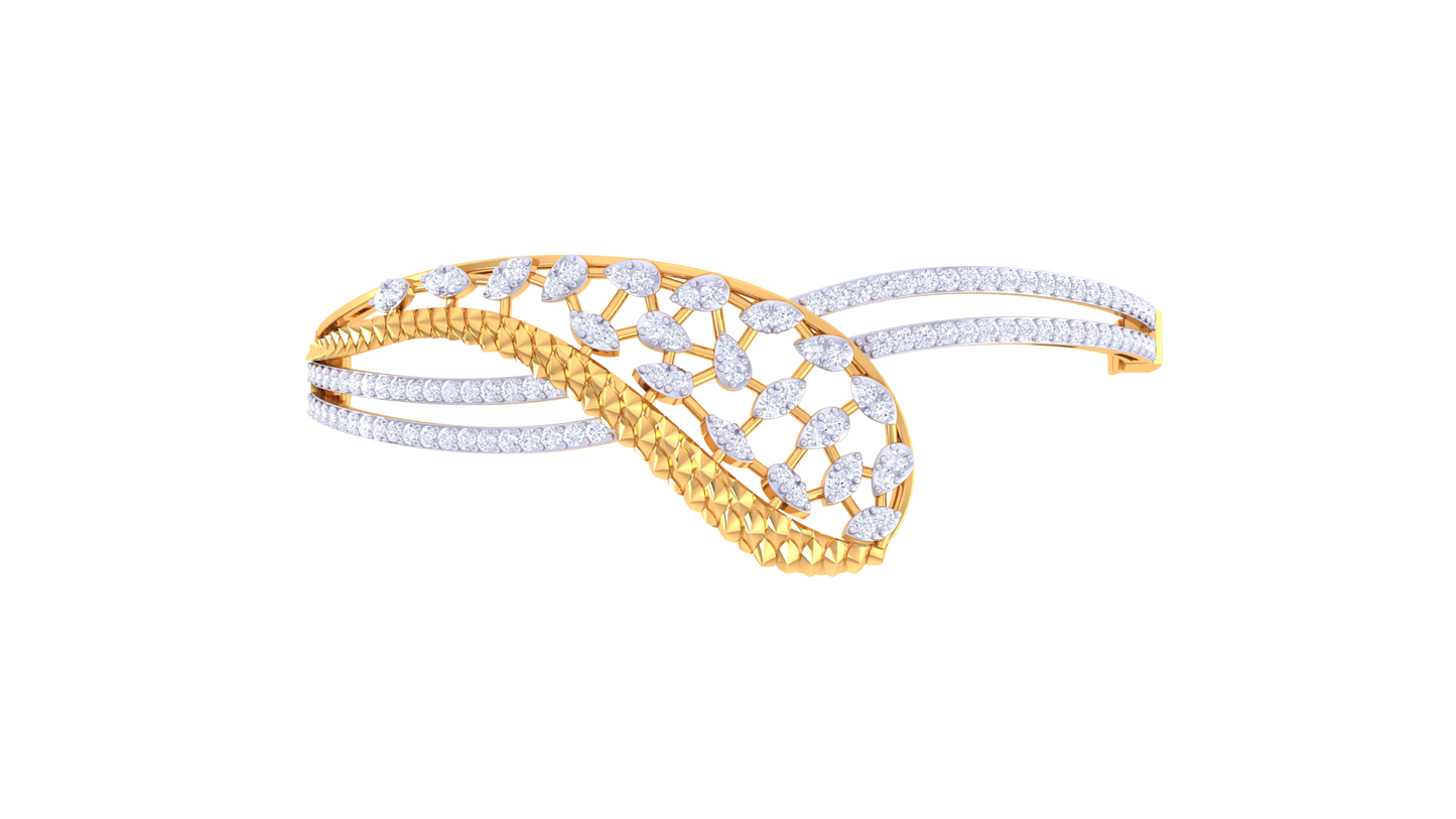 Twirling Leaf Diamod Bracelet - 1.24 Ct