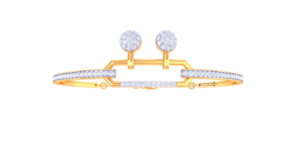 Twin Pillar Rose Gold Bracelet – 0.85 Ct Brilliant Diamonds