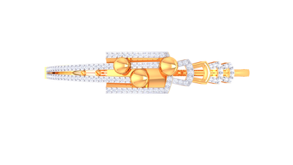 Triad Gleam Bracelet In Geometric Gold Edition - 0.71 Ct Dazzling Diamonds