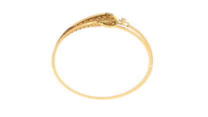 Lattice-Curve Rose Gold Bracelet - 1.36 Ct Diamond Clusters