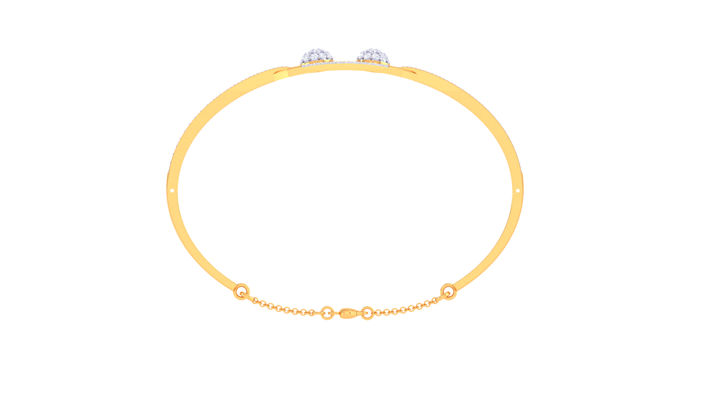 Twin Pillar Rose Gold Bracelet – 0.85 Ct Brilliant Diamonds