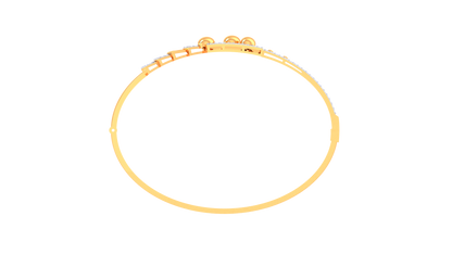 Triad Gleam Bracelet In Geometric Gold Edition - 0.71 Ct Dazzling Diamonds