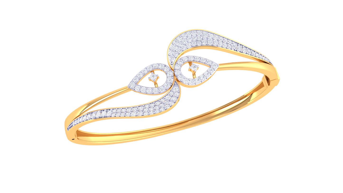 Celestial Loop Gold and Diamond Bracelet - 1.08 Ct