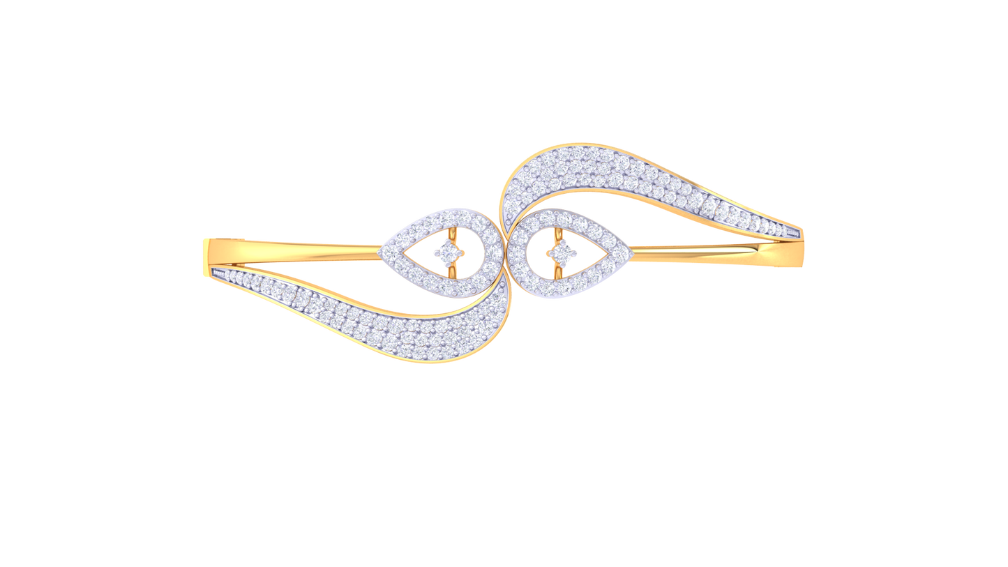 Celestial Loop Gold and Diamond Bracelet - 1.08 Ct