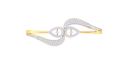 Celestial Loop Gold and Diamond Bracelet - 1.08 Ct