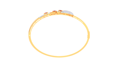 Crimson Halo Rose Gold Bracelet - 0.79 Ct Brilliant Diamonds