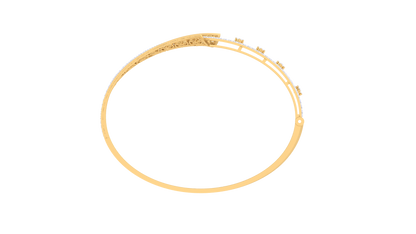 Filigree Bracelet In lustrous Gold - 1.36 Ct Twin Rows Diamonds