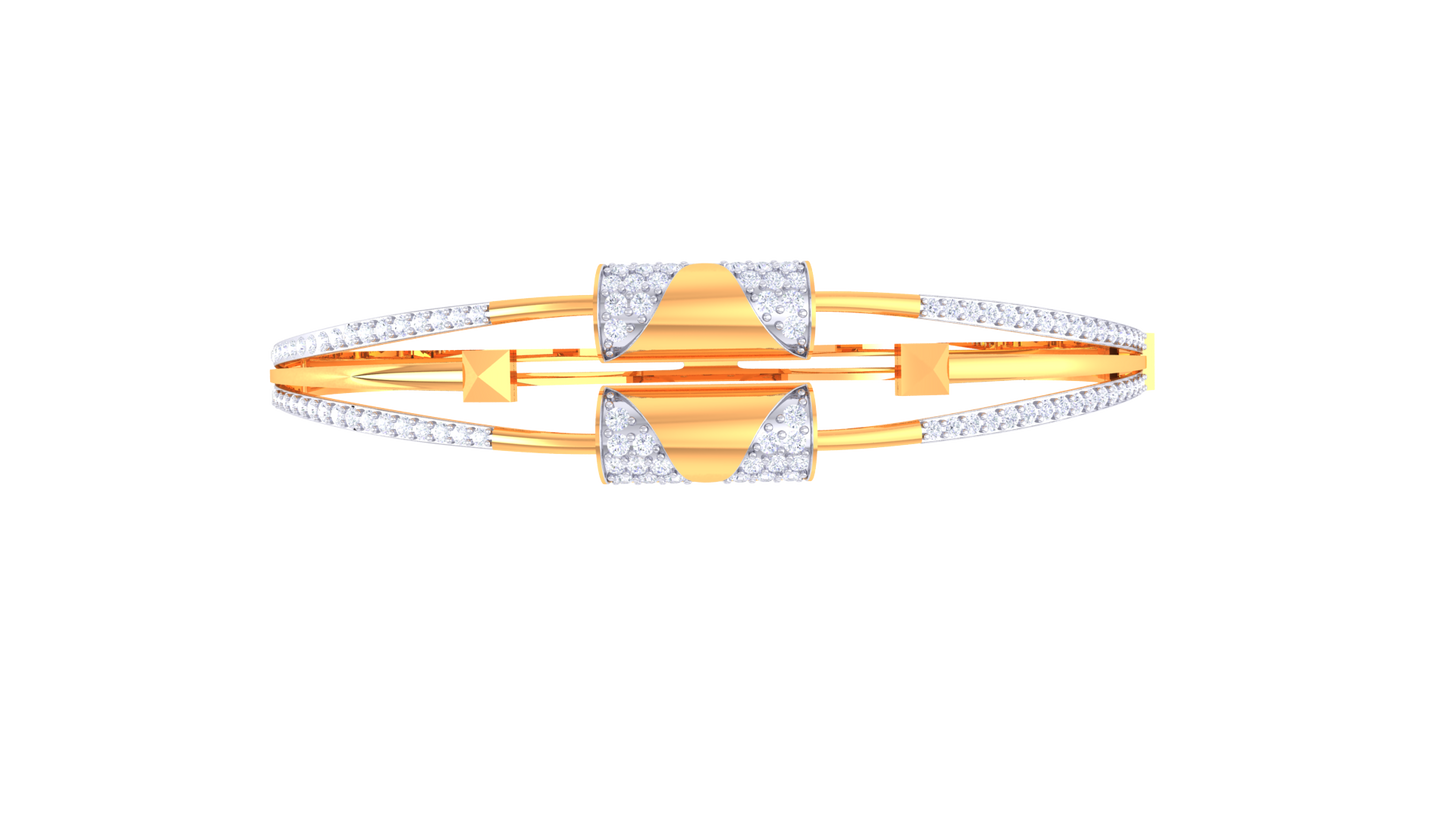 Symmetra Gold Bracelet In Dual Form Edition - 0.97 Ct Diamonds