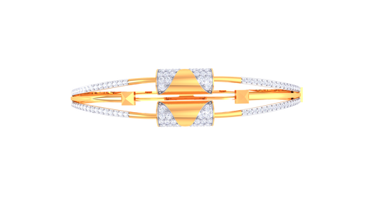 Symmetra Gold Bracelet In Dual Form Edition - 0.97 Ct Diamonds