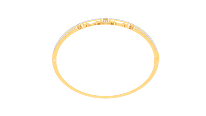 0.86 - Elegant Orbit Gold and Diamond Bracelet