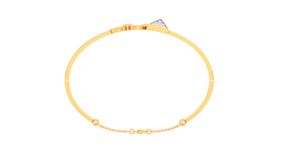 Pyramid Link Radiant Gold Bracelet – 0.67 Ct Sparkling Diamonds