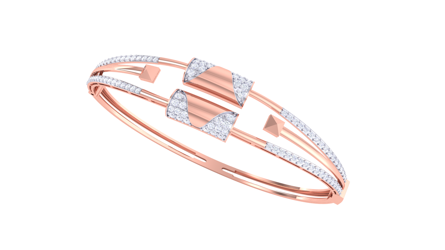 Symmetra Gold Bracelet In Dual Form Edition - 0.97 Ct Diamonds