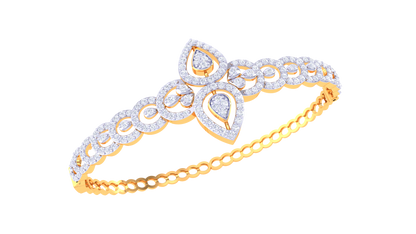 Radiant Teardrop Harmony Gold Bracelet – 1.48 Ct Brilliant Cut Diamonds