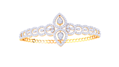 Radiant Teardrop Harmony Gold Bracelet – 1.48 Ct Brilliant Cut Diamonds