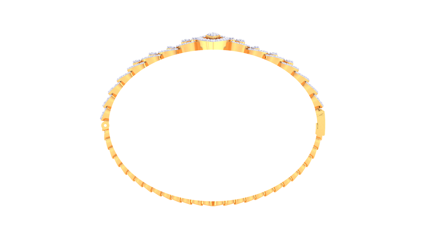 Radiant Teardrop Harmony Gold Bracelet – 1.48 Ct Brilliant Cut Diamonds
