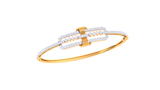 Linear Lux Gold and Diamond Bracelet - 0.91 Ct