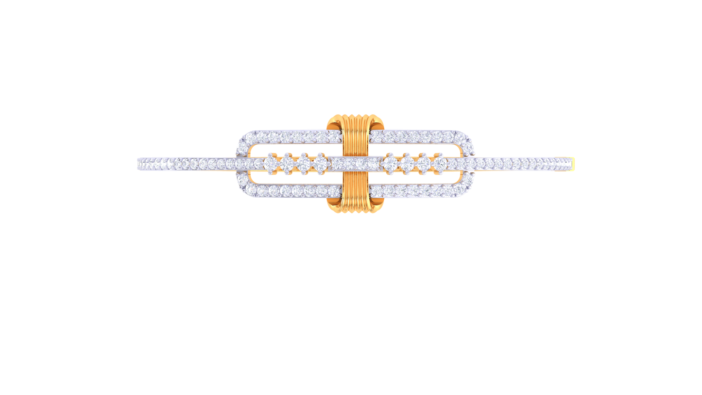 Linear Lux Gold and Diamond Bracelet - 0.91 Ct