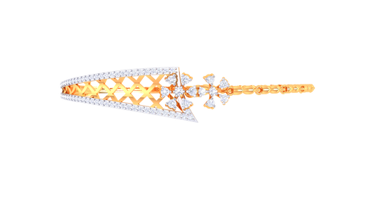 Lattice Bloom Bracelet In Yellow Gold Bracelet - 0.72 Ct Diamonds