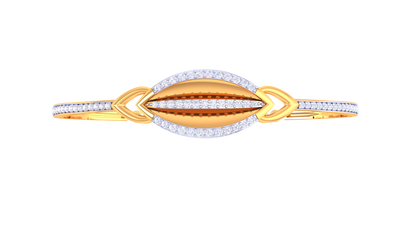 Oval Loop Rose Gold Bracelet – 0.57 Ct Sparkling Diamonds