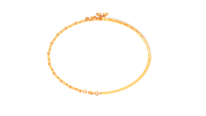 Lattice Bloom Bracelet In Yellow Gold Bracelet - 0.72 Ct Diamonds