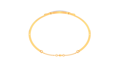 Oval Loop Rose Gold Bracelet – 0.57 Ct Sparkling Diamonds