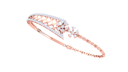 Lattice Bloom Bracelet In Yellow Gold Bracelet - 0.72 Ct Diamonds