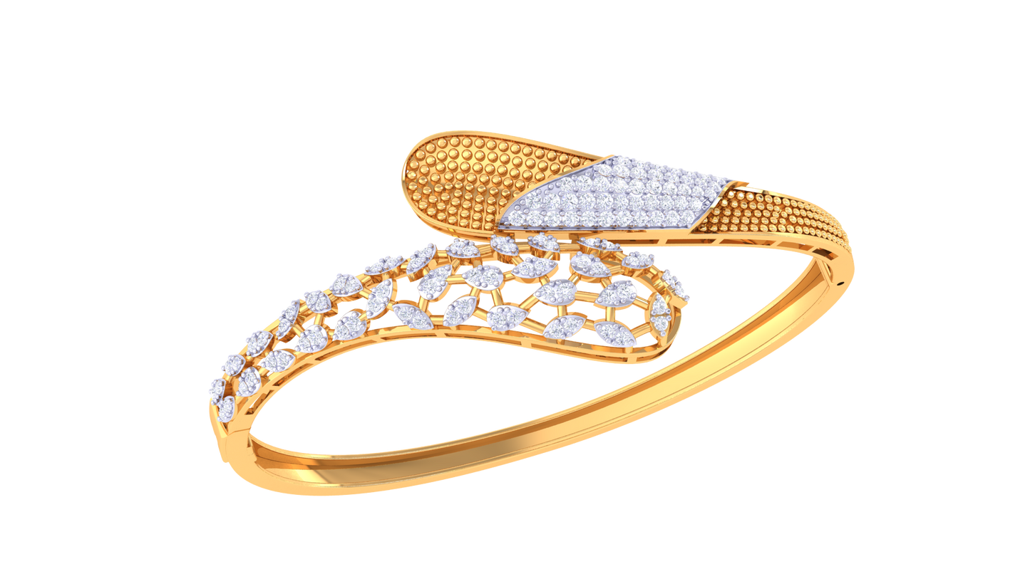 Golden Embrace Diamond Bracelet - 1.08 Ct