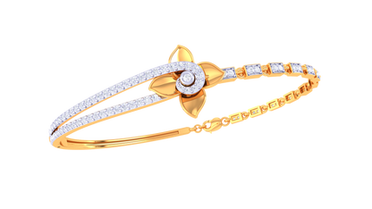 Bloomline Petal Bracelet In Yellow gold – 0.59 Ct Diamonds