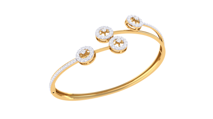 Starloop Golden Bracelet - 1.01 Ct Diamond Accents