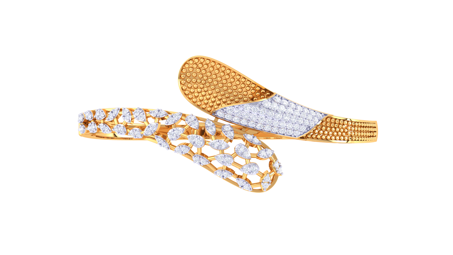 Golden Embrace Diamond Bracelet - 1.08 Ct