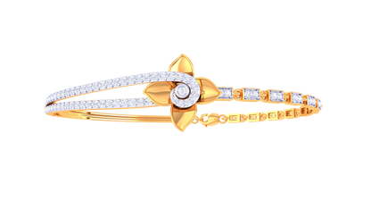 Bloomline Petal Bracelet In Yellow gold – 0.59 Ct Diamonds