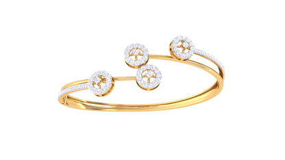 Starloop Golden Bracelet - 1.01 Ct Diamond Accents