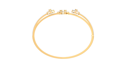 Starloop Golden Bracelet - 1.01 Ct Diamond Accents