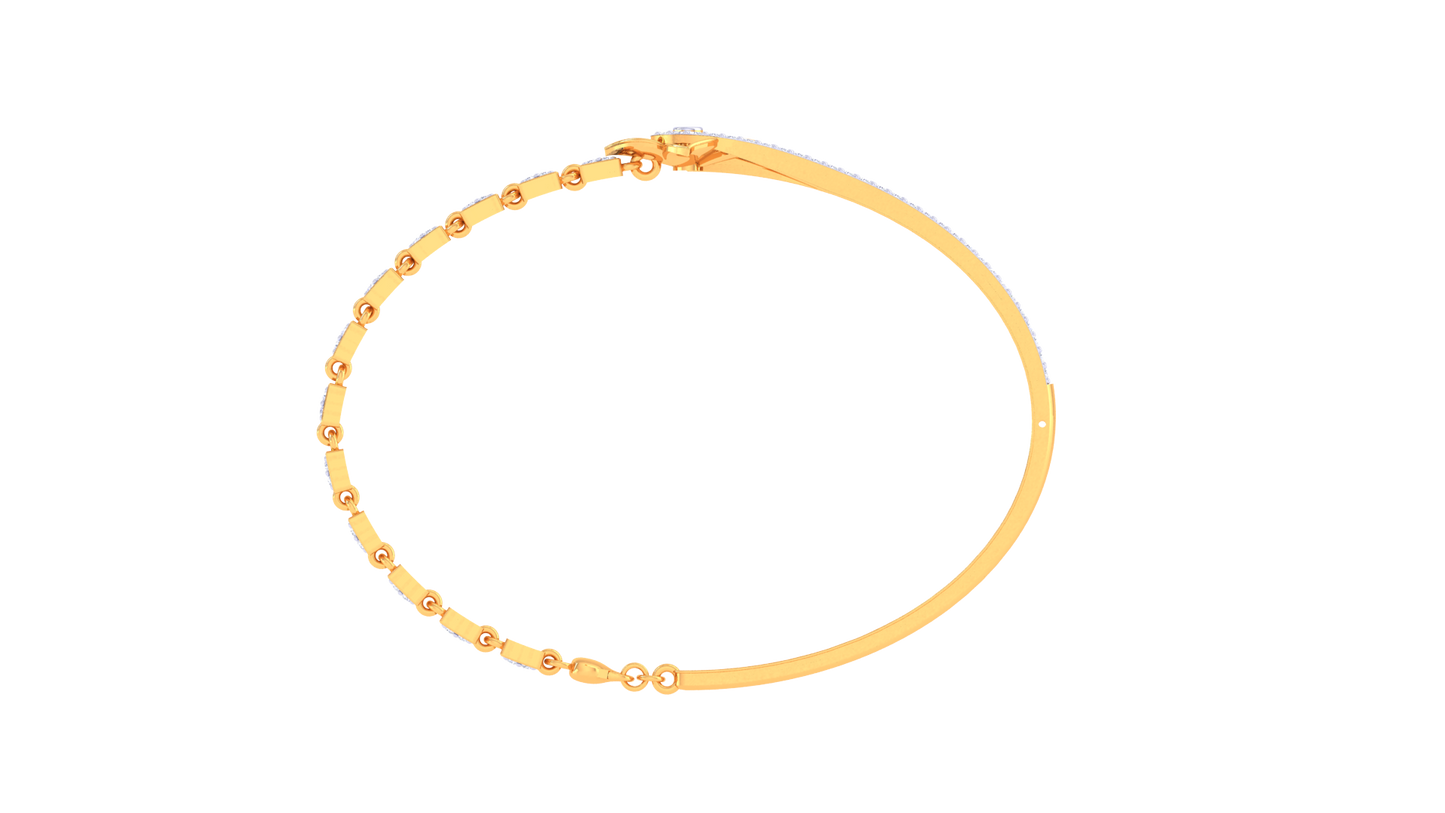 Bloomline Petal Bracelet In Yellow gold – 0.59 Ct Diamonds
