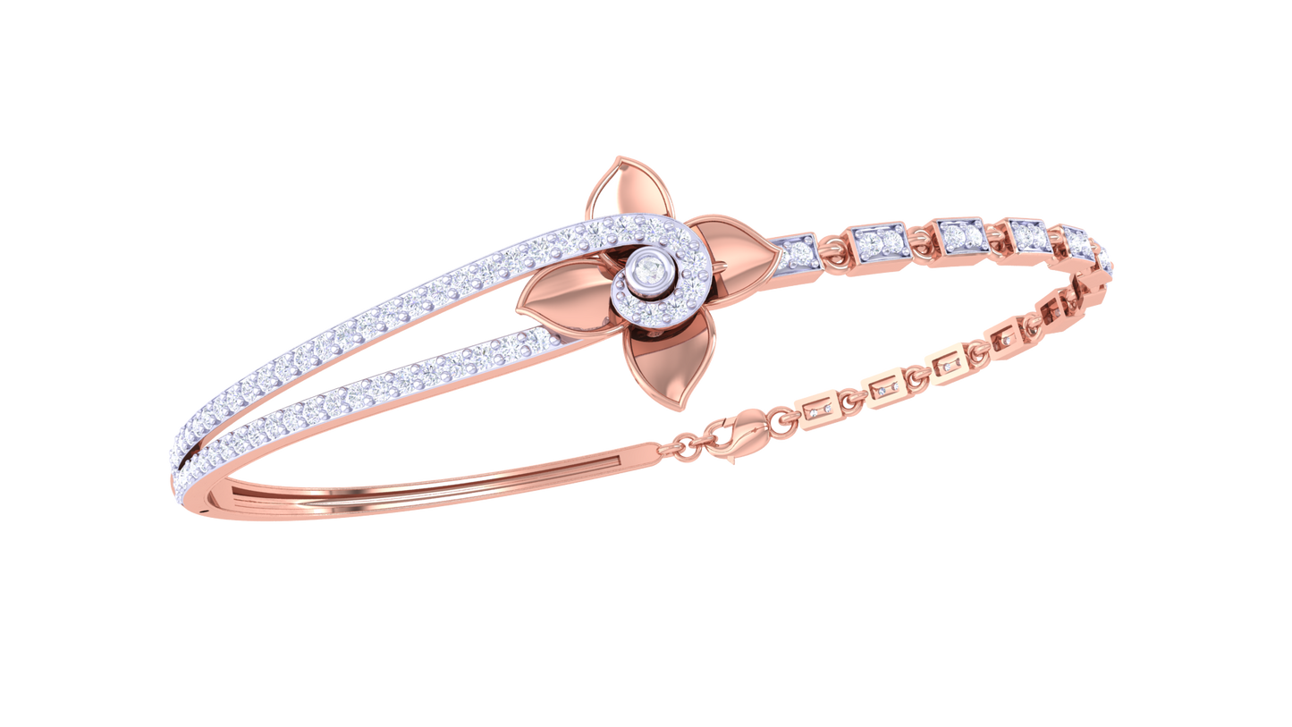 Bloomline Petal Bracelet In Yellow gold – 0.59 Ct Diamonds
